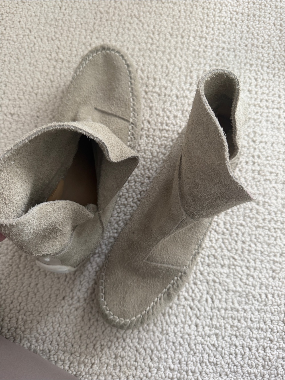 Rag & Bone Suede Moccasin Booties in Taupe - Picture 8 of 8
